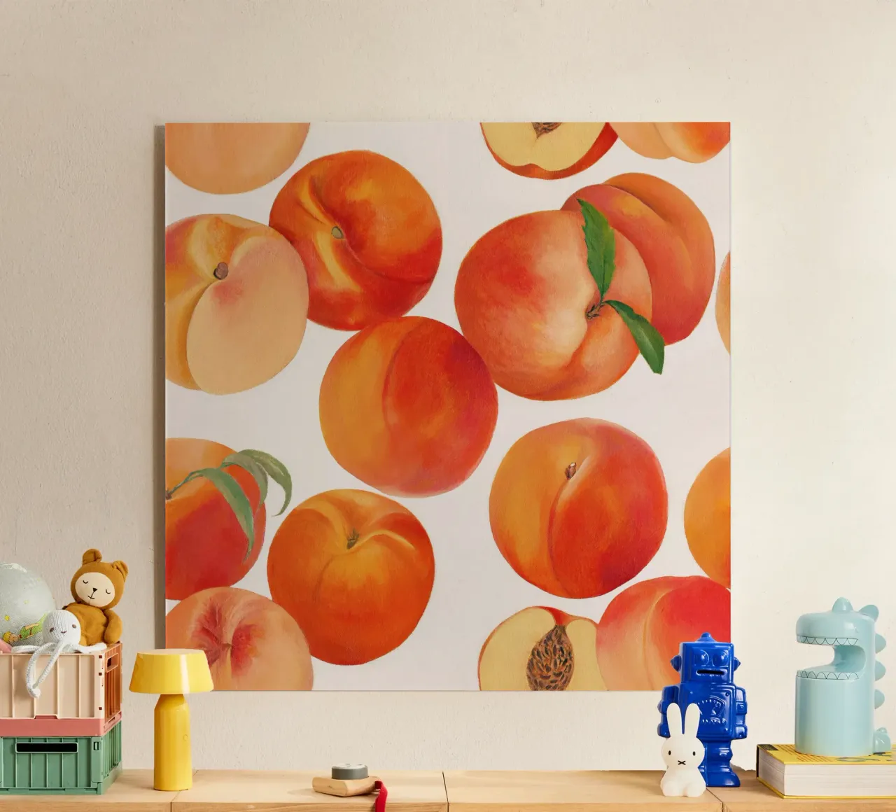 Nectarines acrylic glass by Asha Designs