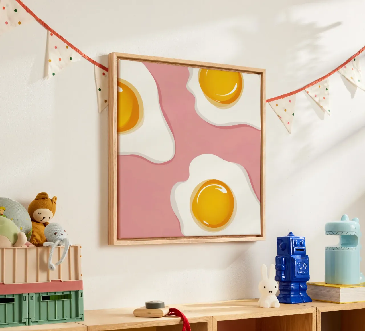 Modello Sunny Side Up tela con Cornice a cassetta da Luna Aura
