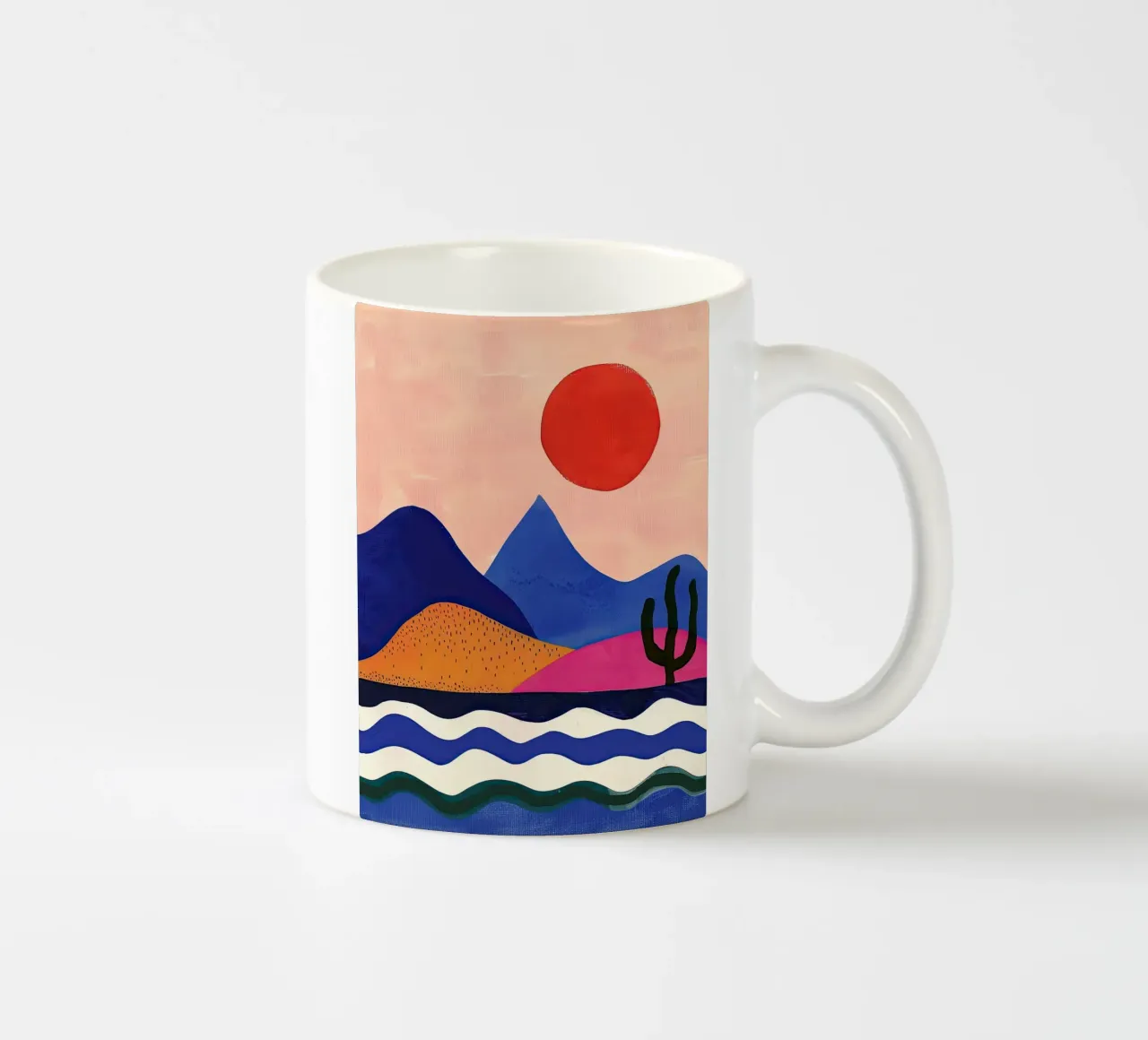 Orizzonte caldo e onde fluenti tazza in ceramica da DaarbyN