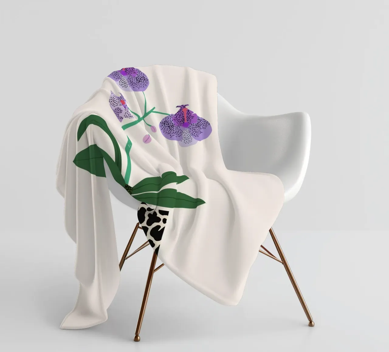 Orchidee coperta in pile da Asha Designs