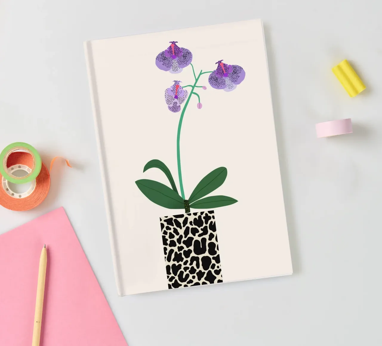 Orchids notebook by Asha Designs