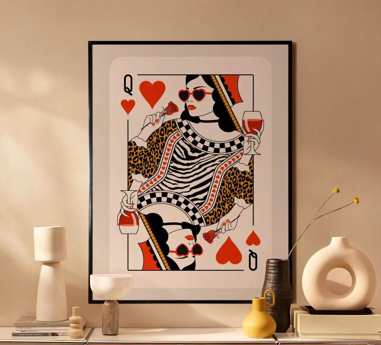 Regina di cuori poster da Asha Designs