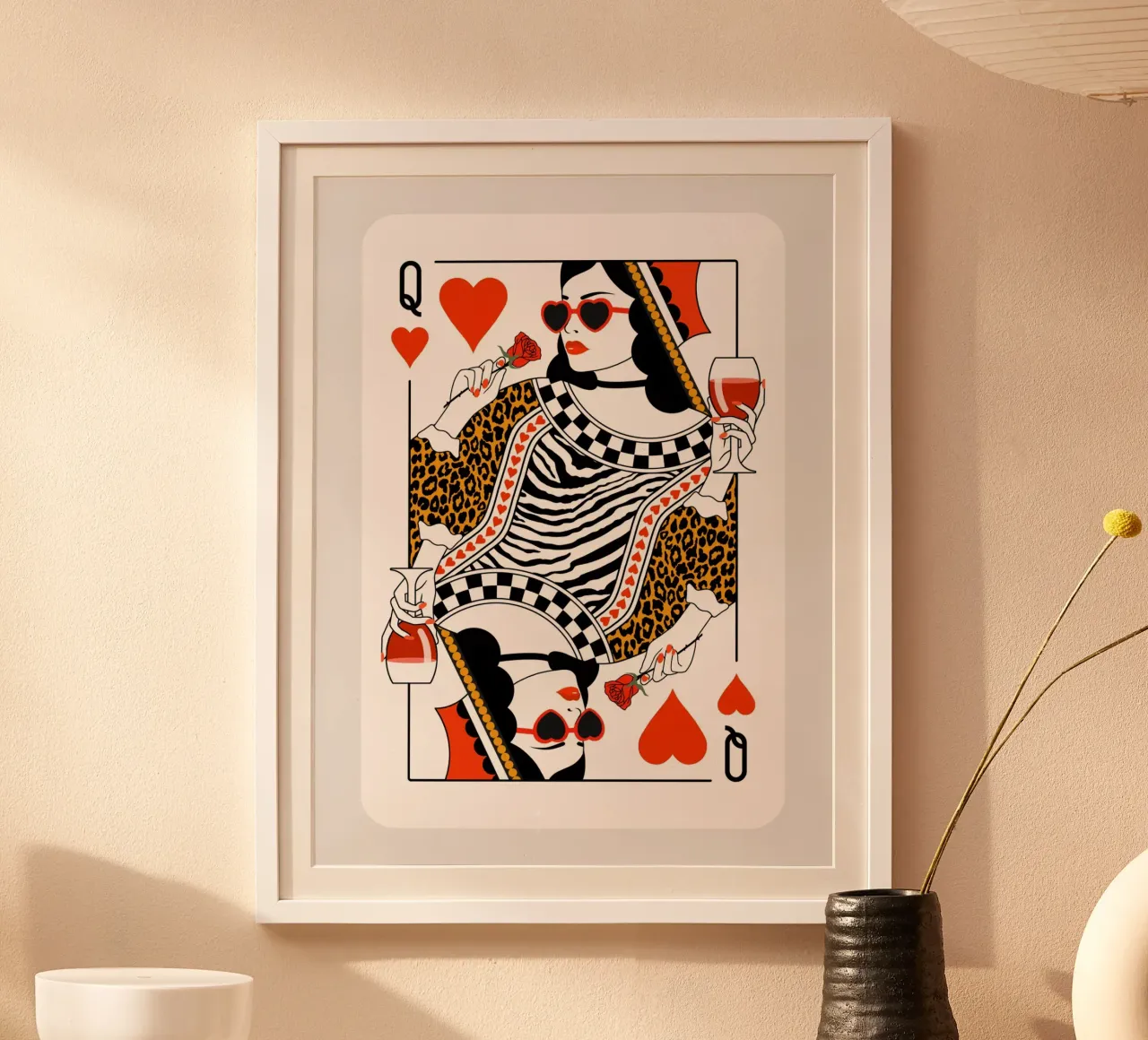 Regina di cuori poster da Asha Designs