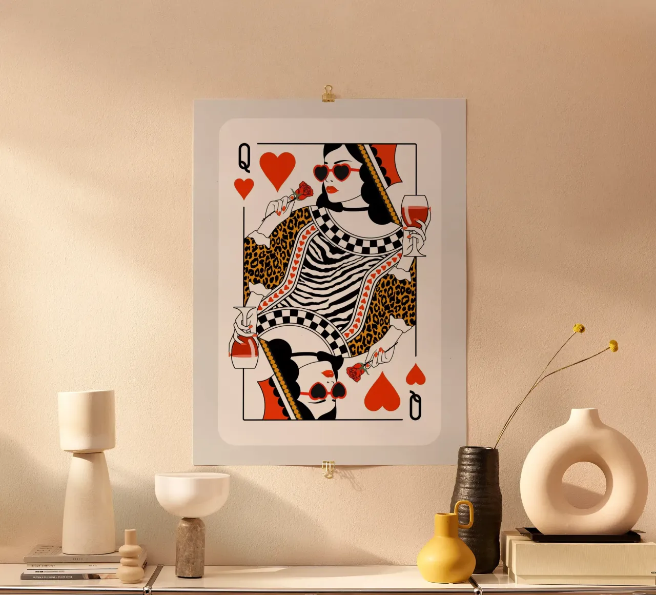 Regina di cuori poster da Asha Designs