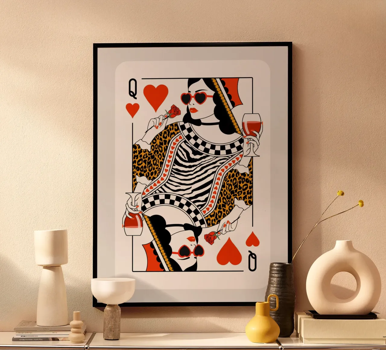 Regina di cuori poster da Asha Designs