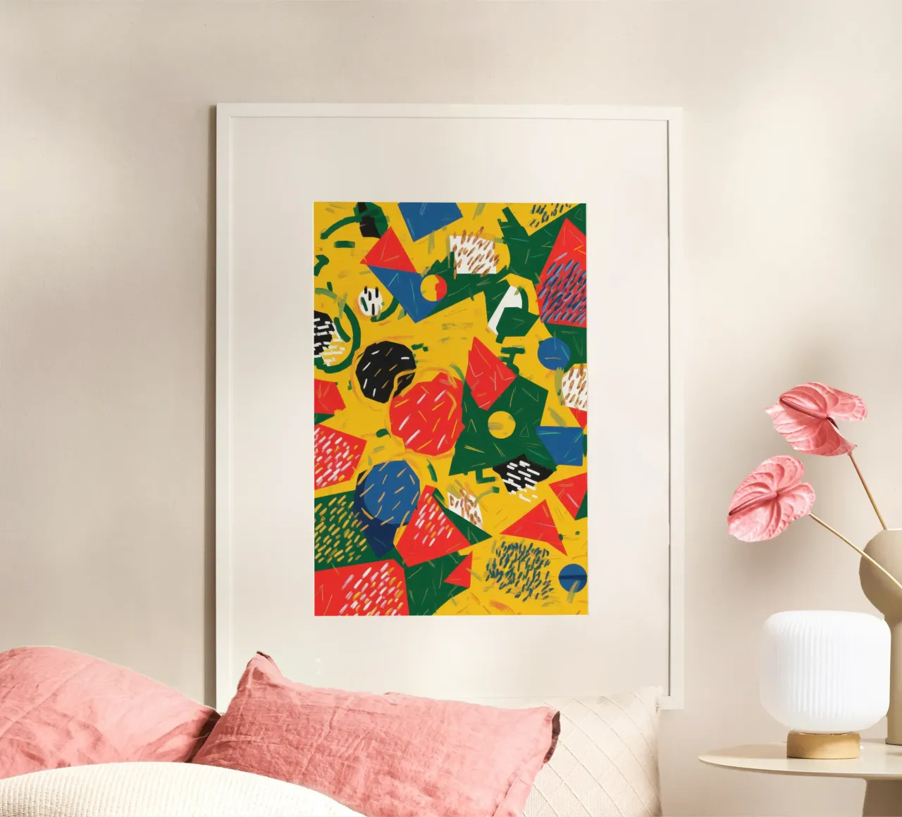 Caos astratto di frutta poster da Irish Strokes
