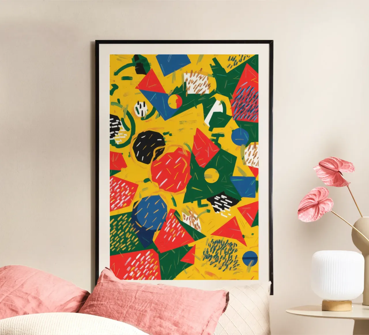 Caos astratto di frutta poster da Irish Strokes