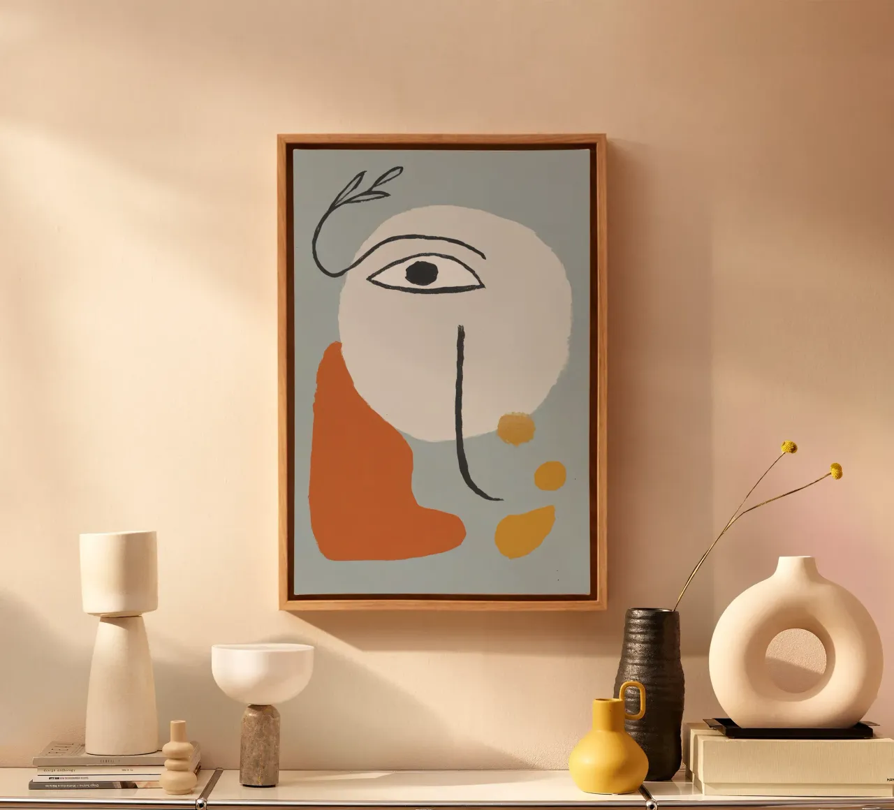 Das wachsame Auge Leinwand mit Schattenfugenrahmen von Luna Aura