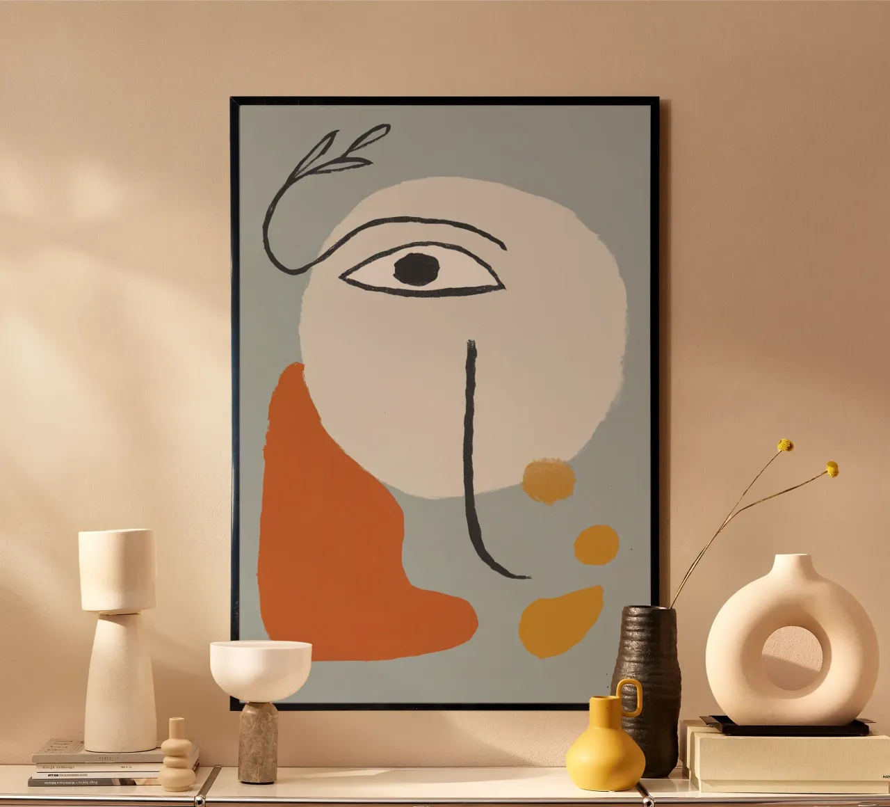 L'occhio vigile poster con telaio in legno da Luna Aura