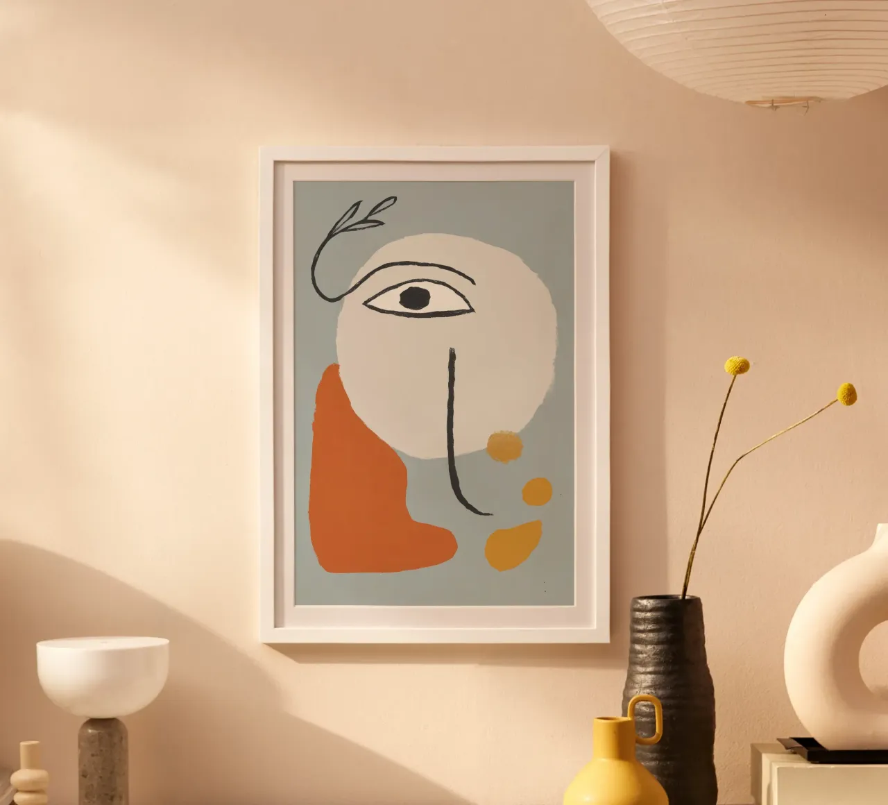 L'occhio vigile poster con telaio in legno da Luna Aura