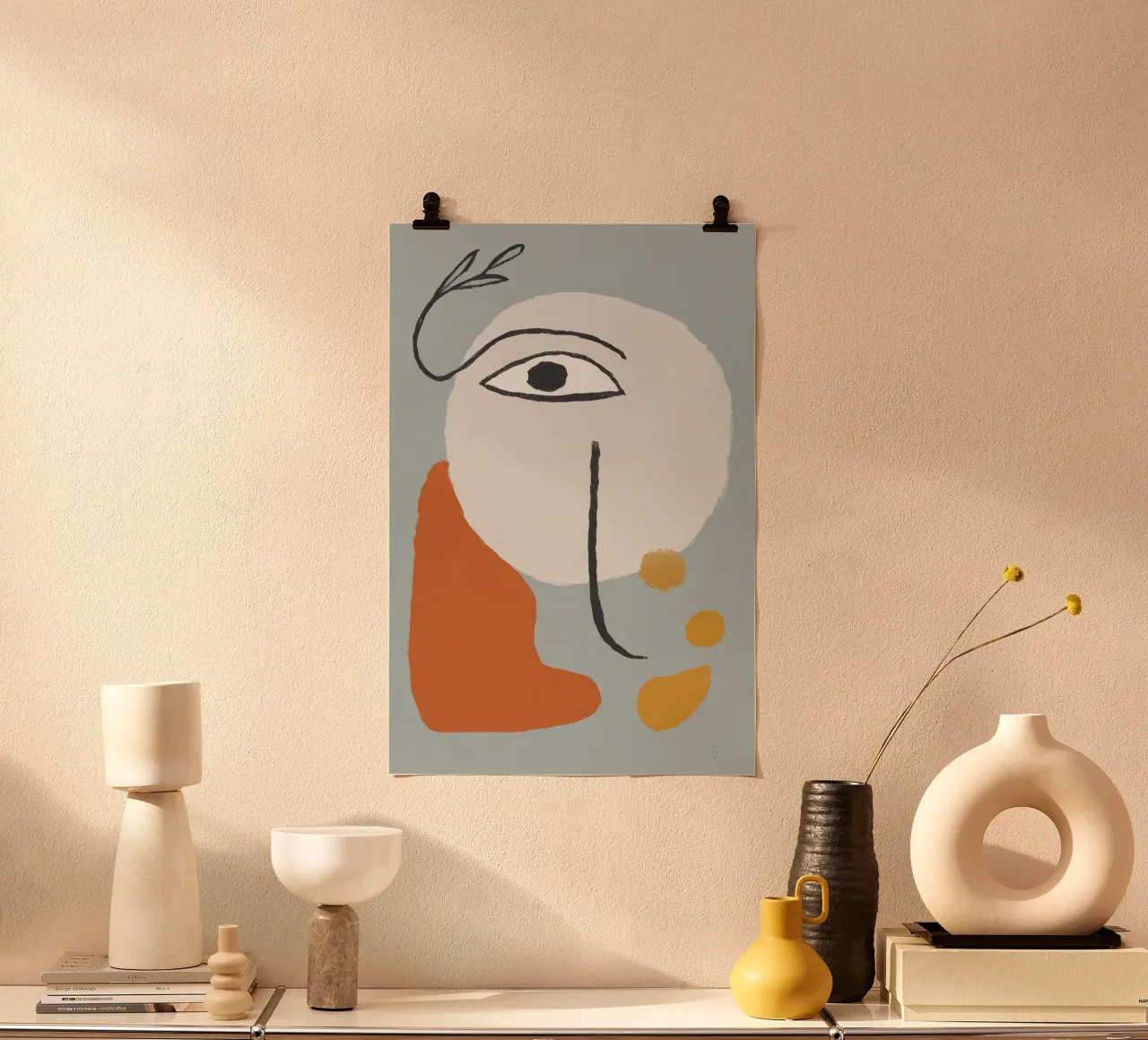 L'occhio vigile poster con telaio in legno da Luna Aura