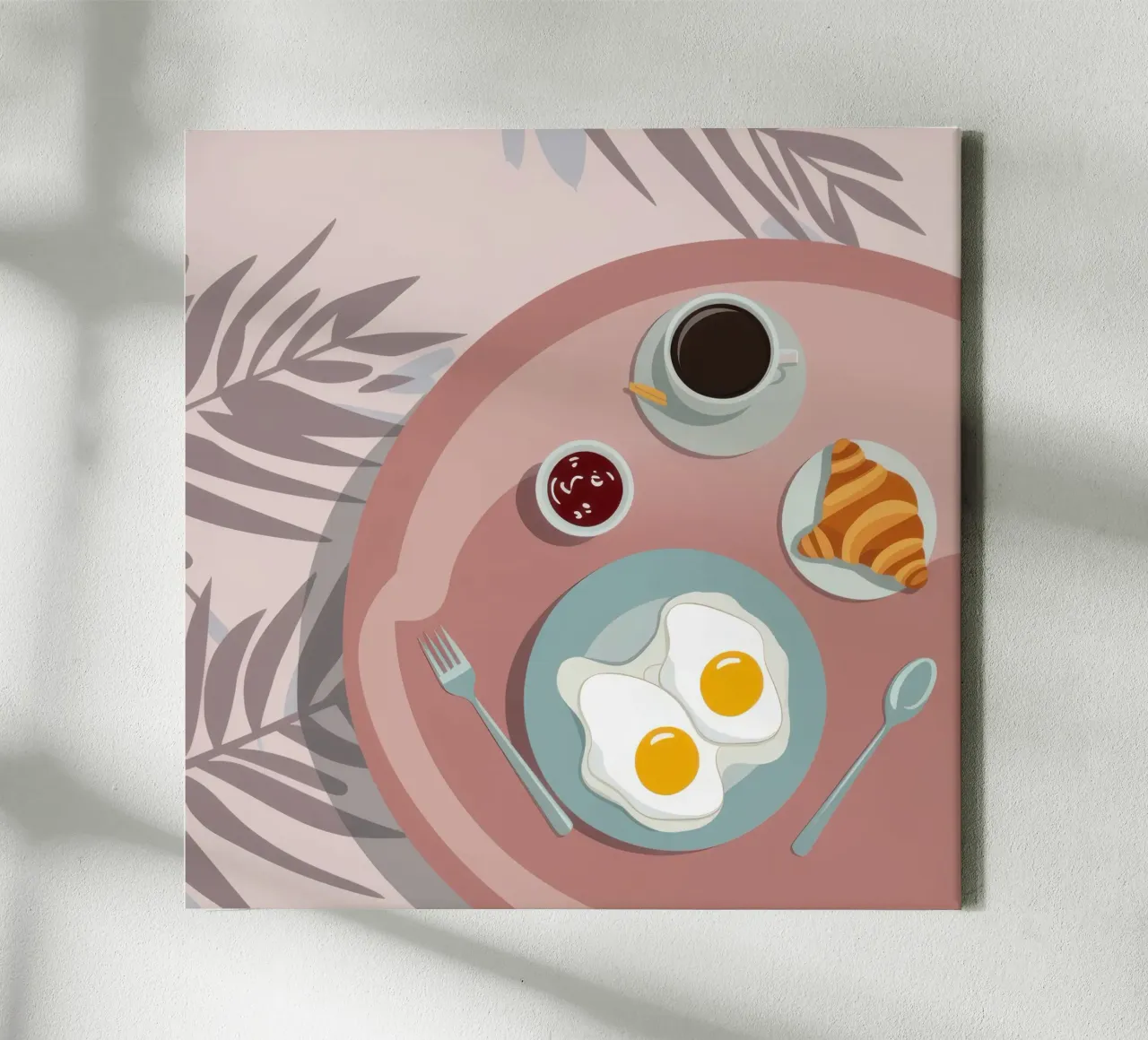 Zondagochtend Flatlay canvas met Baklijst van Luna Aura