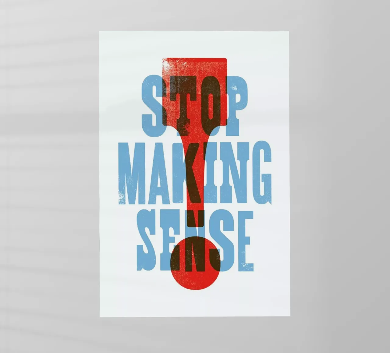 STOP MAKING SENSE pellicola backlit da The Indoor Type