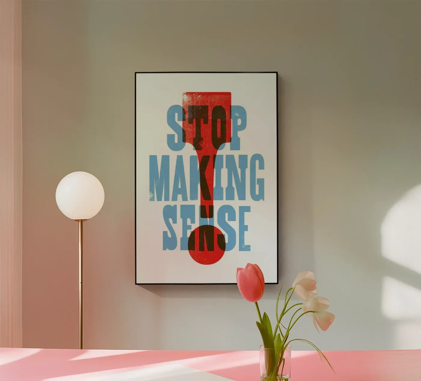 STOP MAKING SENSE plexiglass da The Indoor Type
