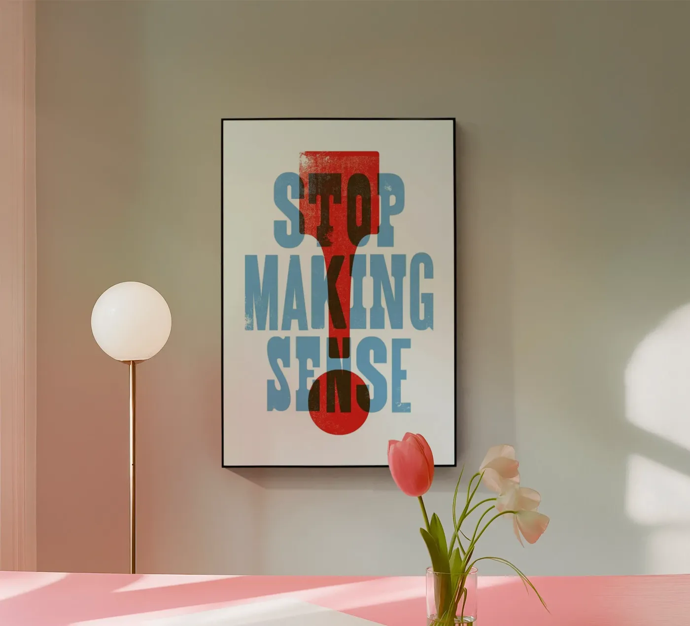 STOP MAKING SENSE plexiglass da The Indoor Type
