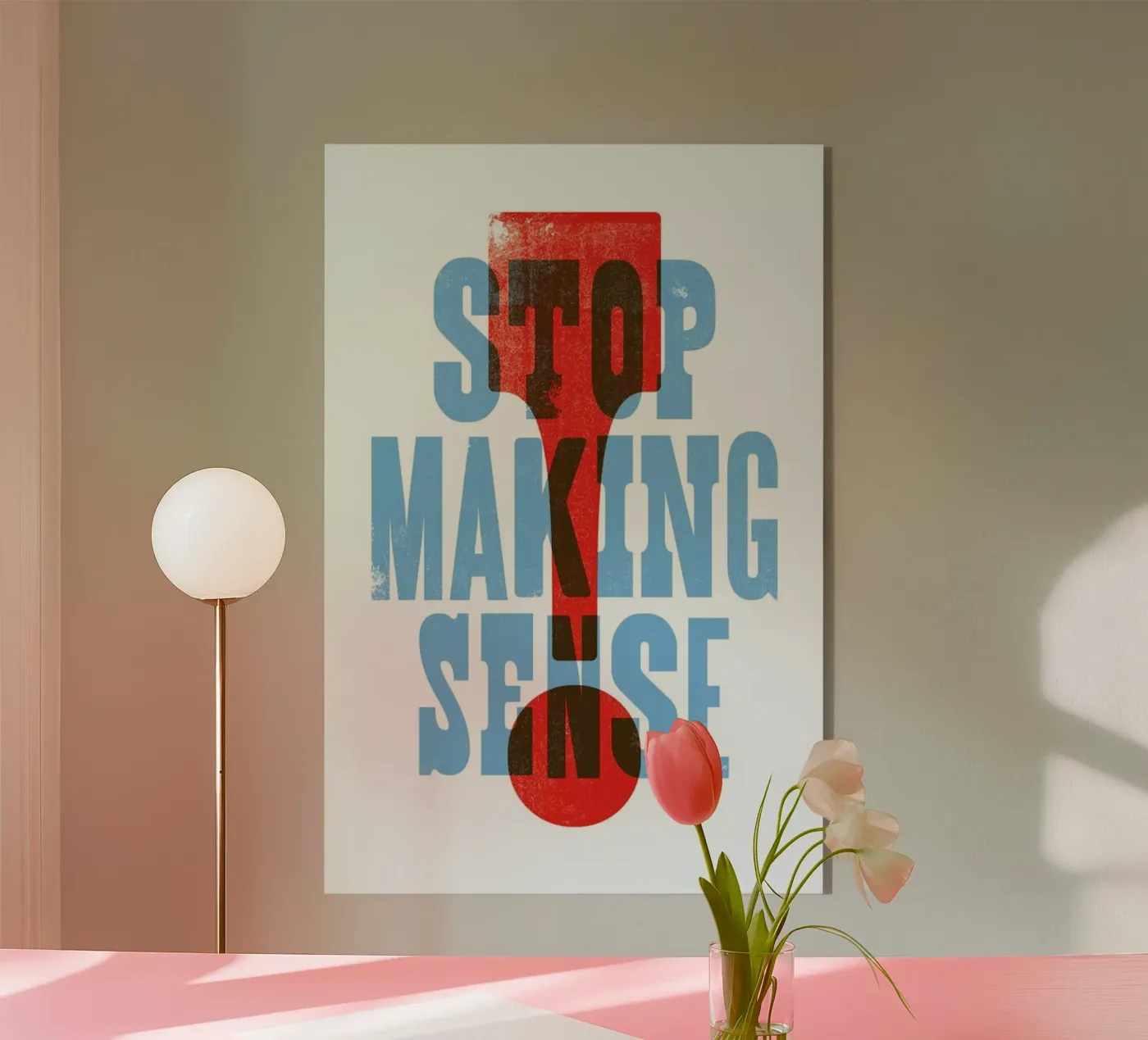 STOP MAKING SENSE plexiglass da The Indoor Type