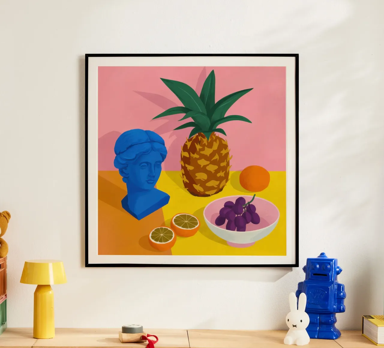 Natura morta surreale di ananas poster da Irish Strokes