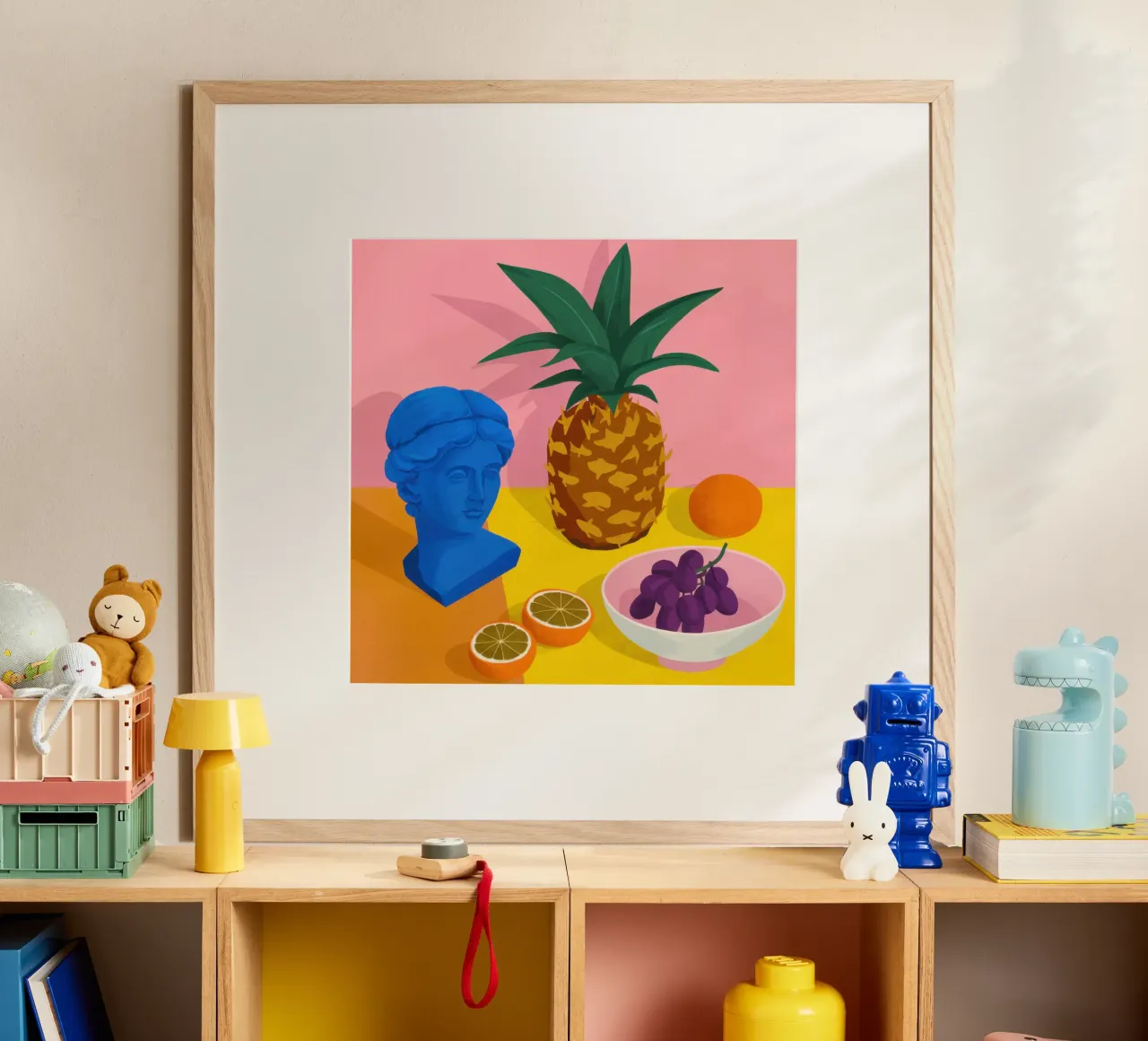 Natura morta surreale di ananas poster da Irish Strokes