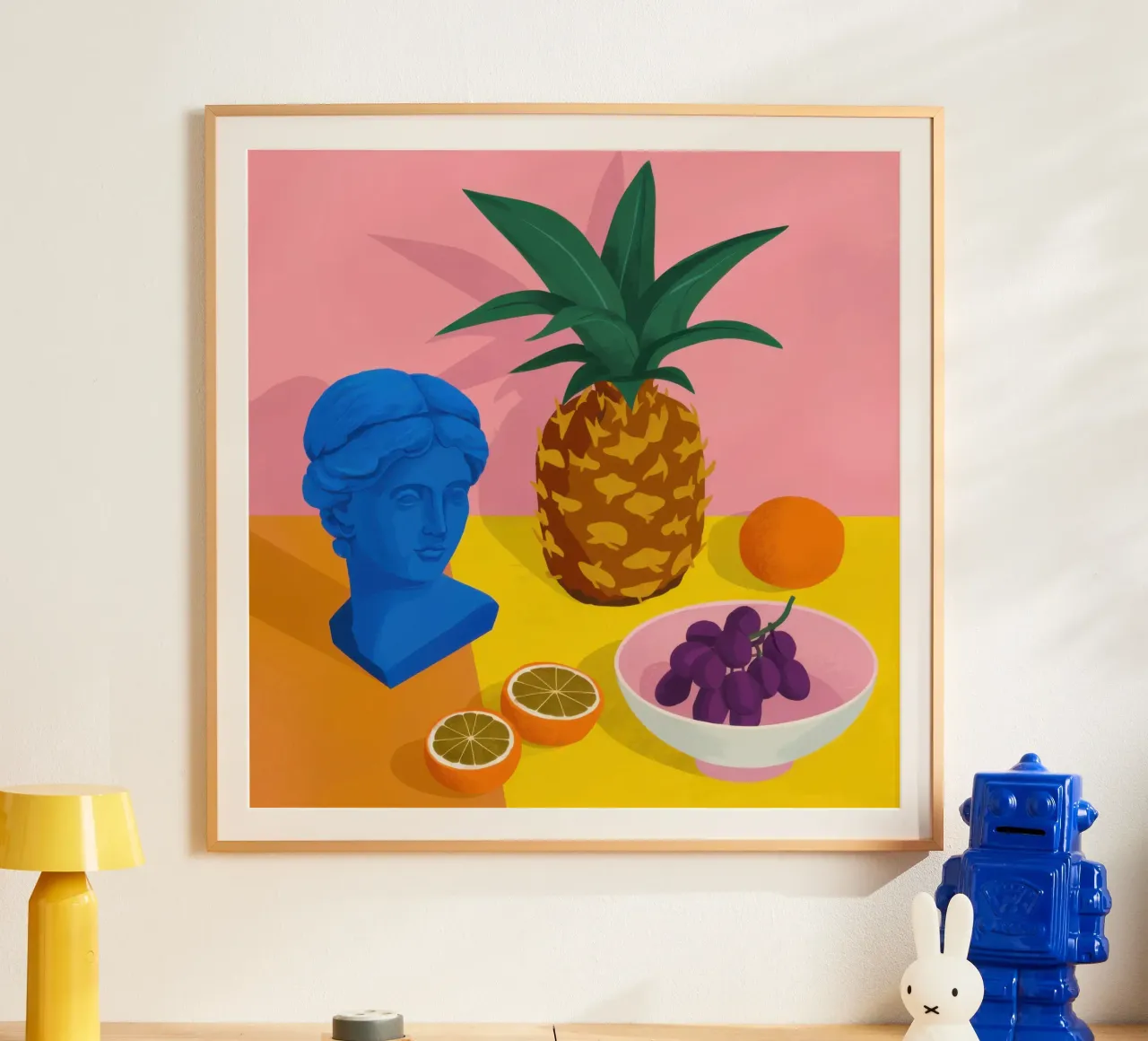 Natura morta surreale di ananas poster da Irish Strokes