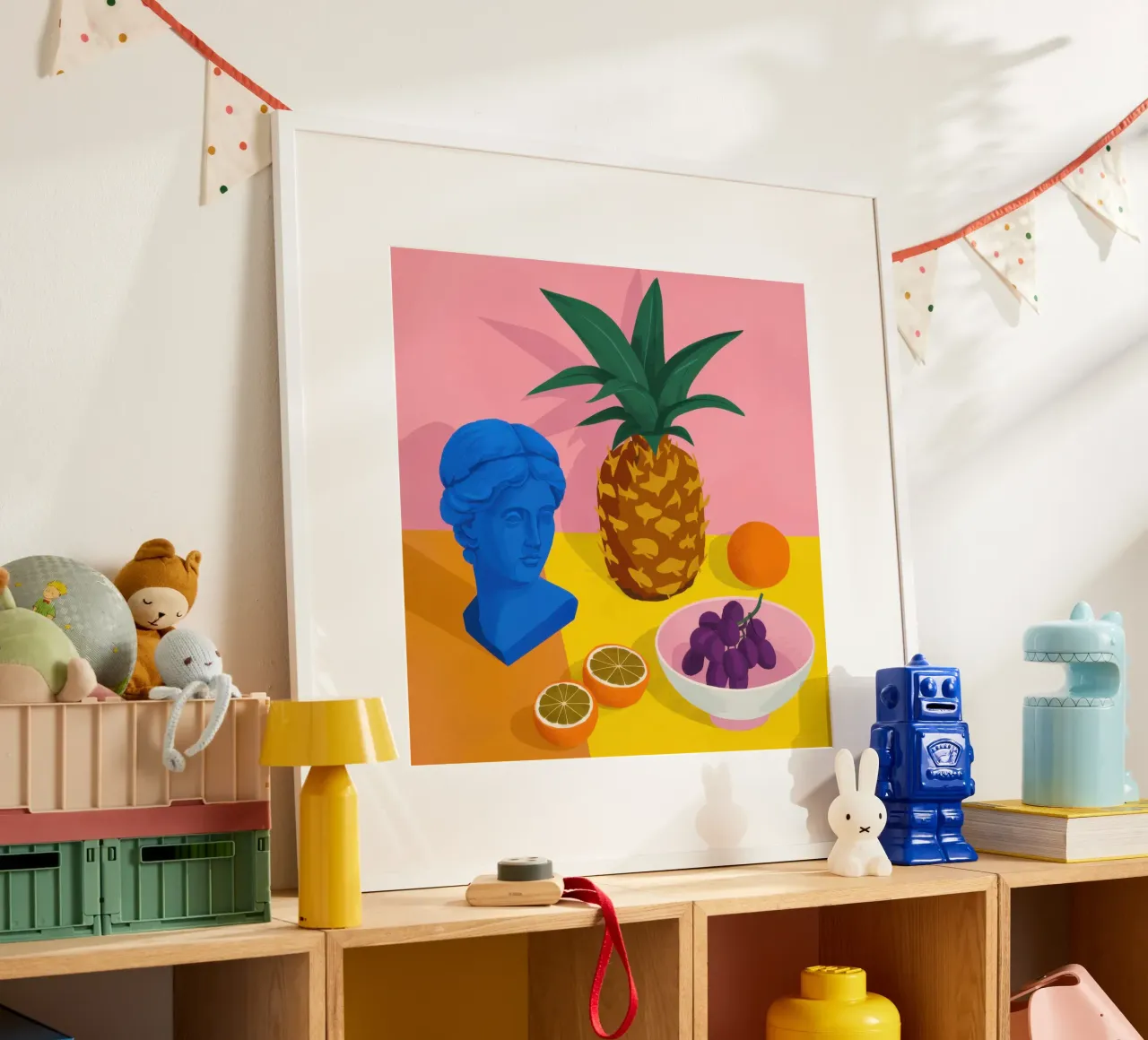 Natura morta surreale di ananas poster da Irish Strokes