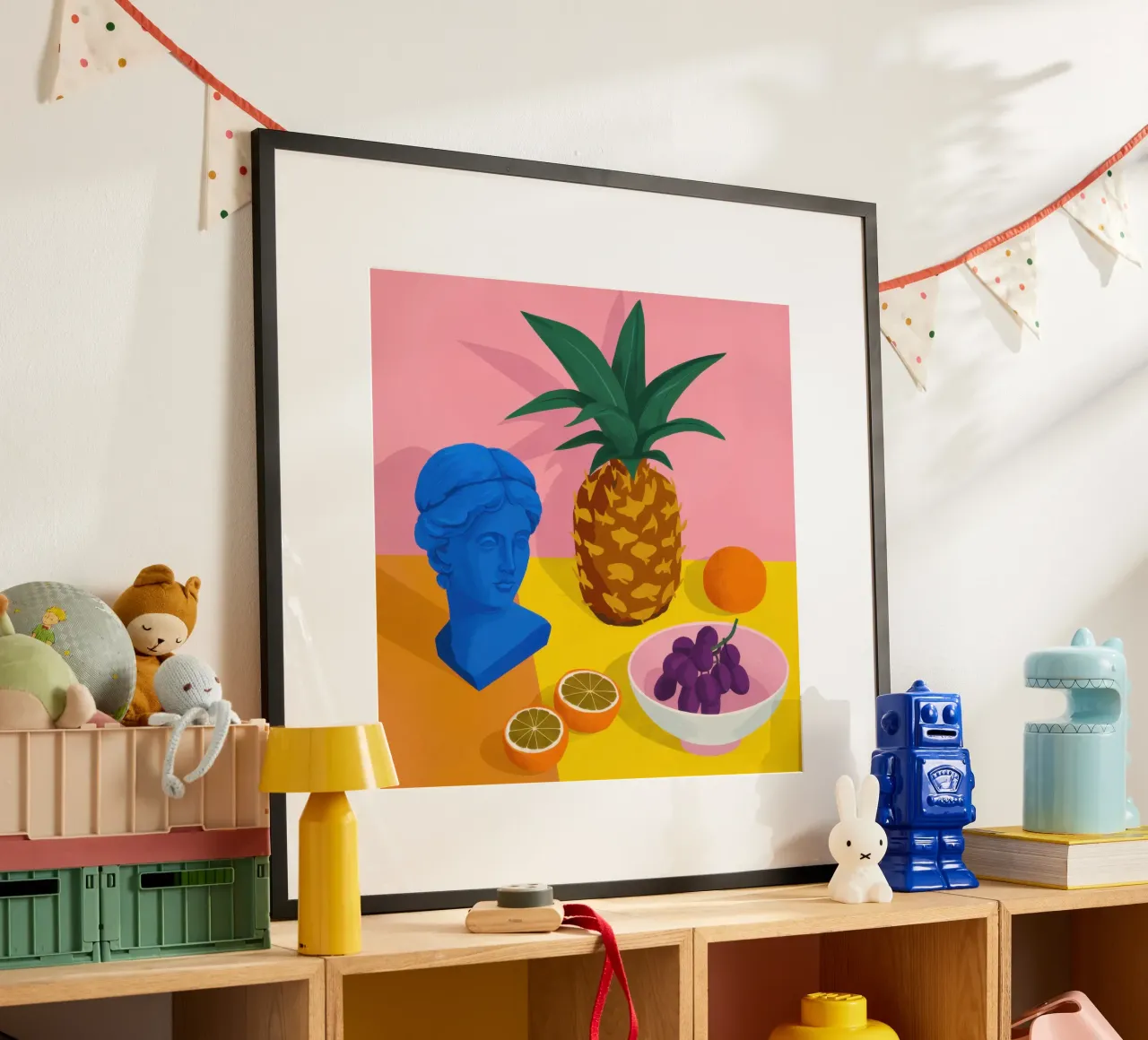 Natura morta surreale di ananas poster da Irish Strokes