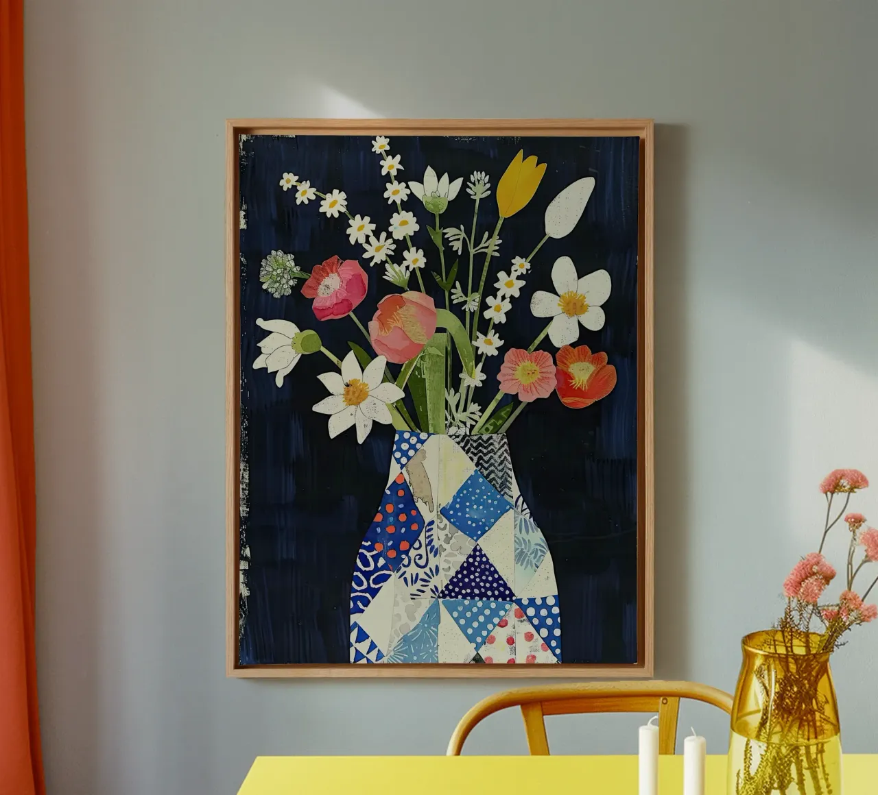 Fiori colorati tela con Cornice a cassetta da DaarbyN