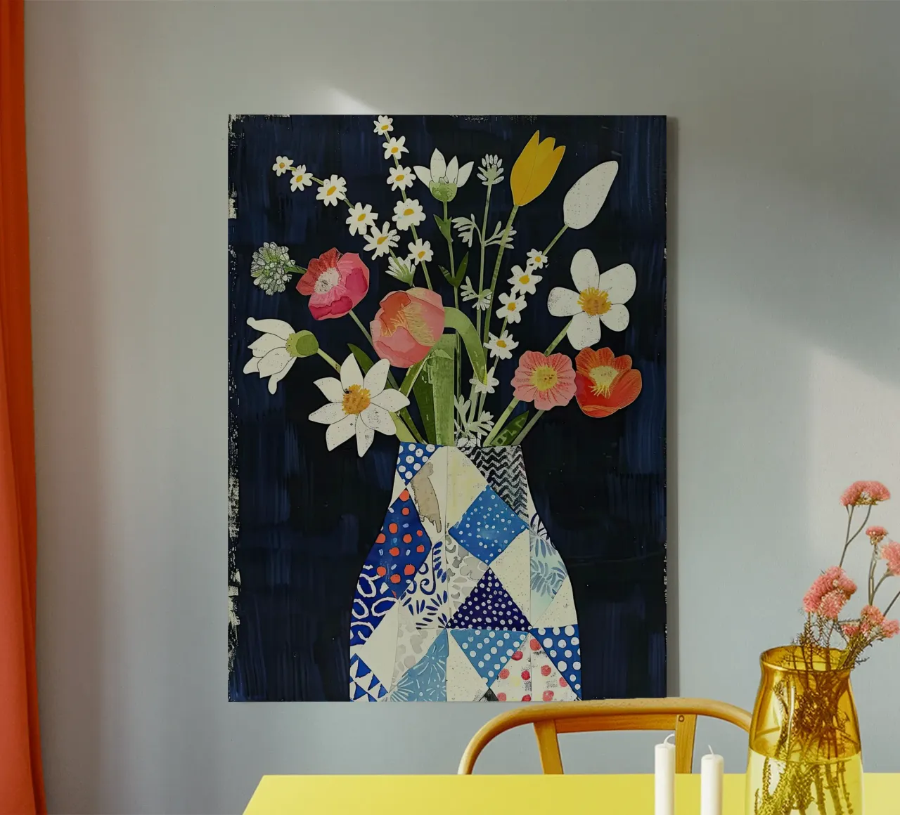Fiori colorati tela con Cornice a cassetta da DaarbyN