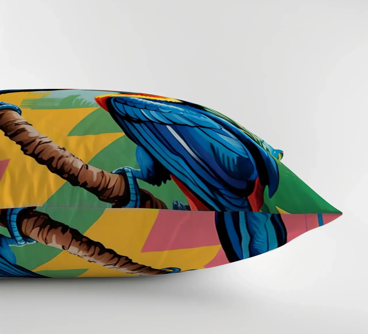 Monstera and Bird toucan Forest cuscino da Jeff Studio