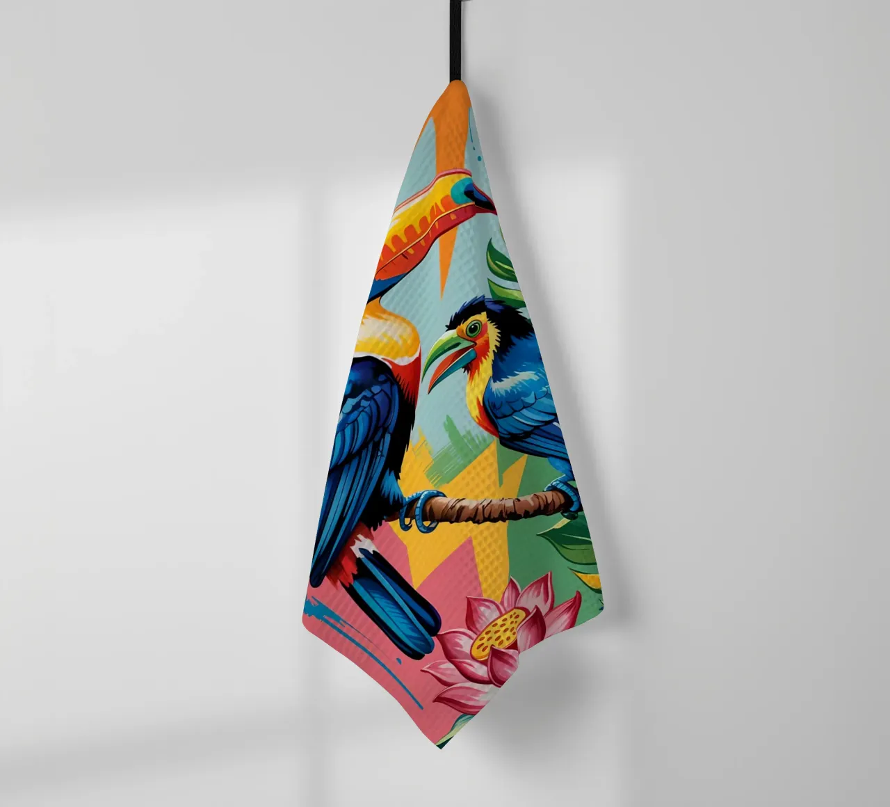 Monstera and Bird toucan Forest canovaccio da cucina da Jeff Studio