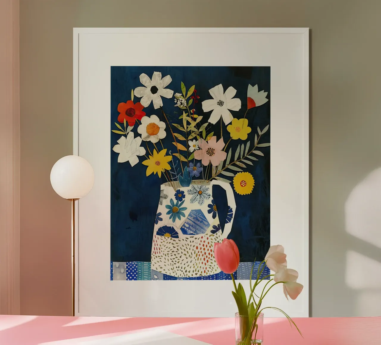 Fiori colorati 2 poster con telaio in legno da DaarbyN