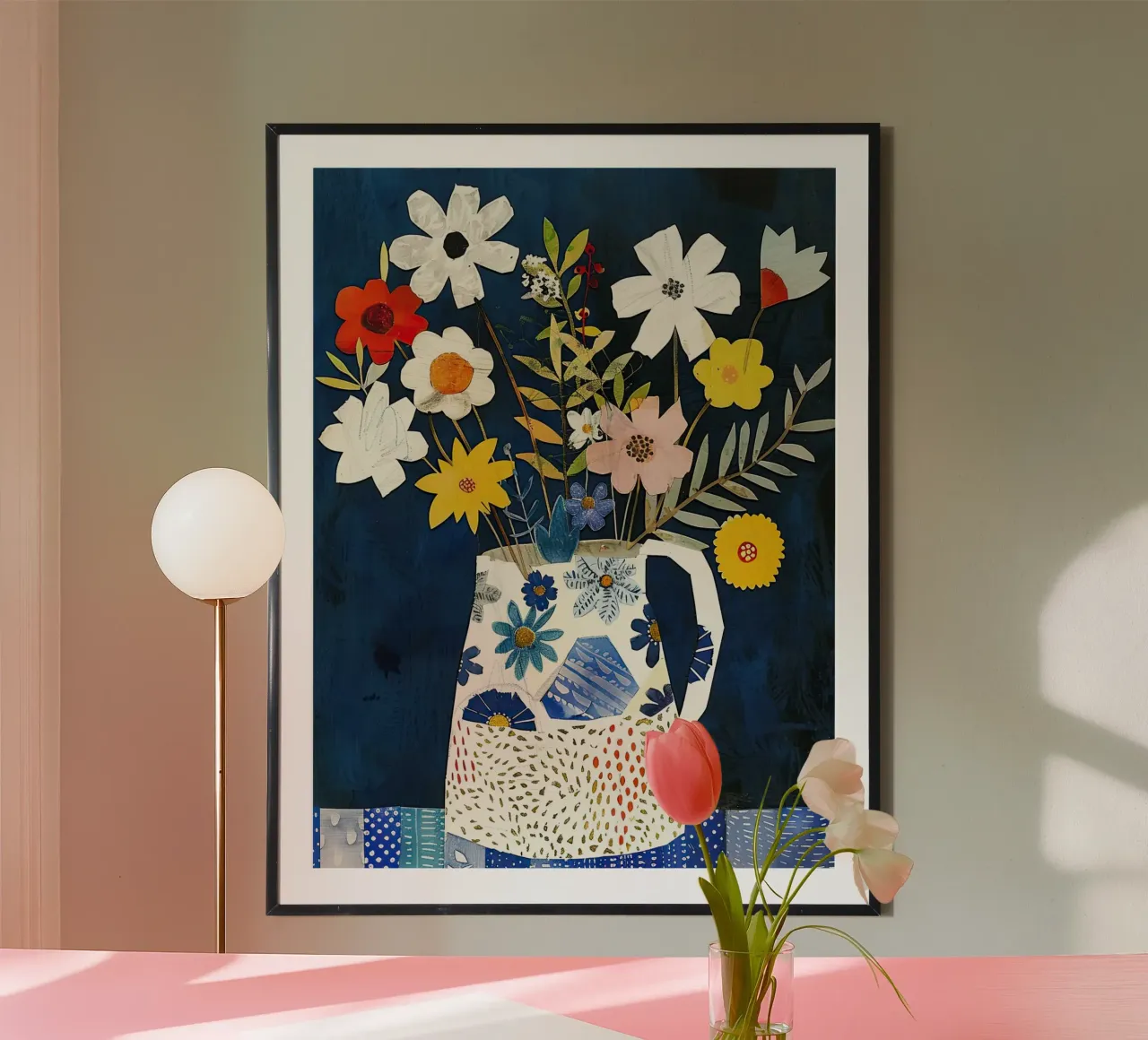 Fiori colorati 2 poster con telaio in legno da DaarbyN