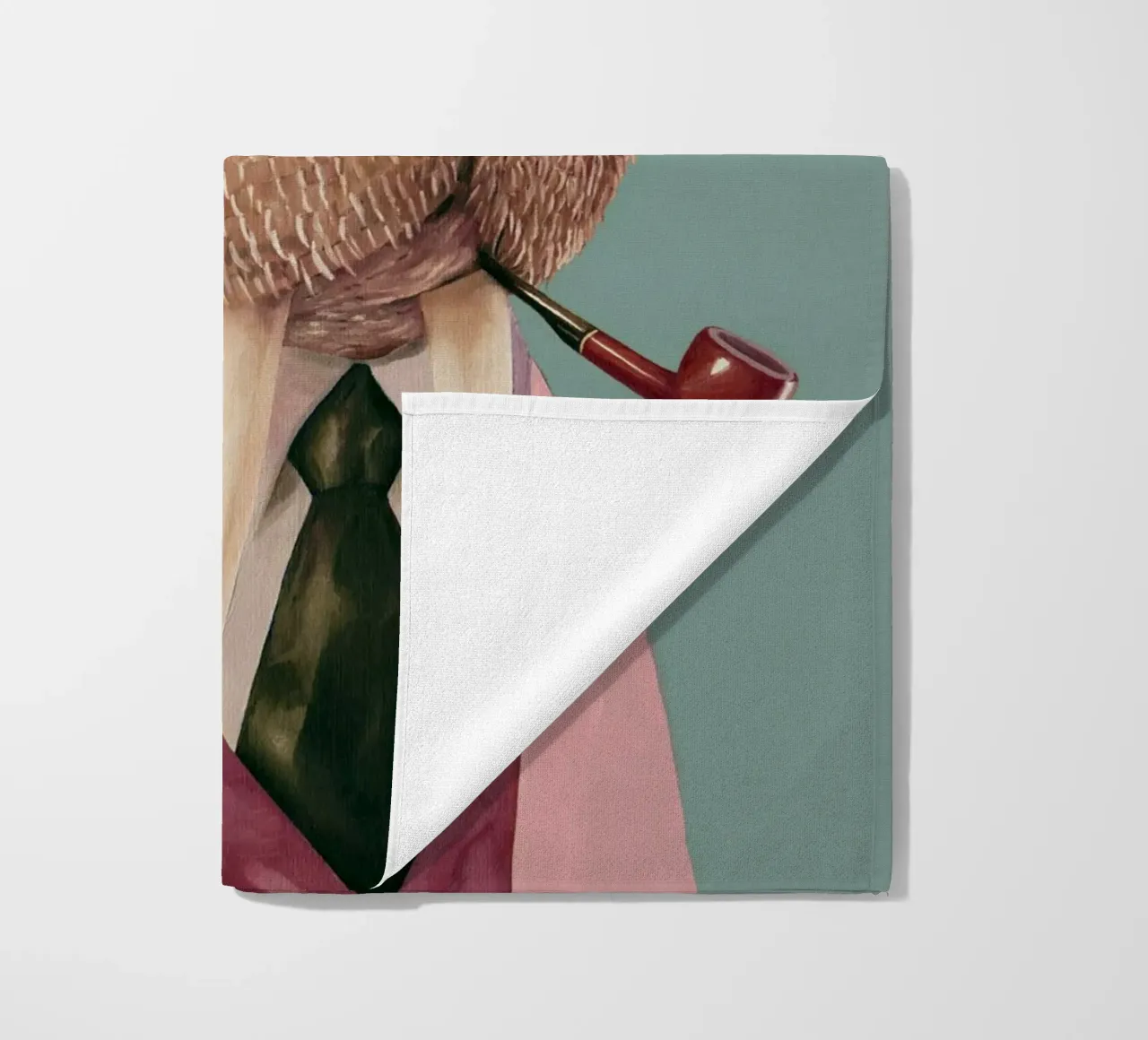 Dapper Walrus - Verde rosa telo mare da Animal Crew
