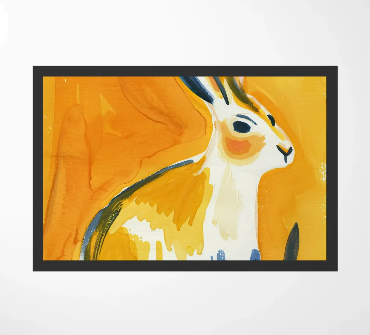 Sunlit Hare doormat by DaarbyN