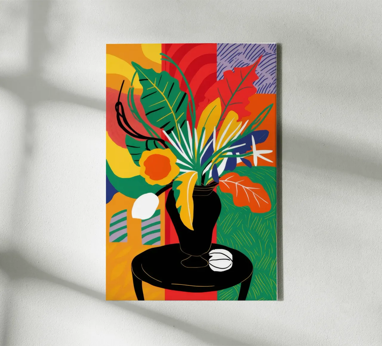 Abstracte tafelviering canvas met Baklijst van Luna Aura