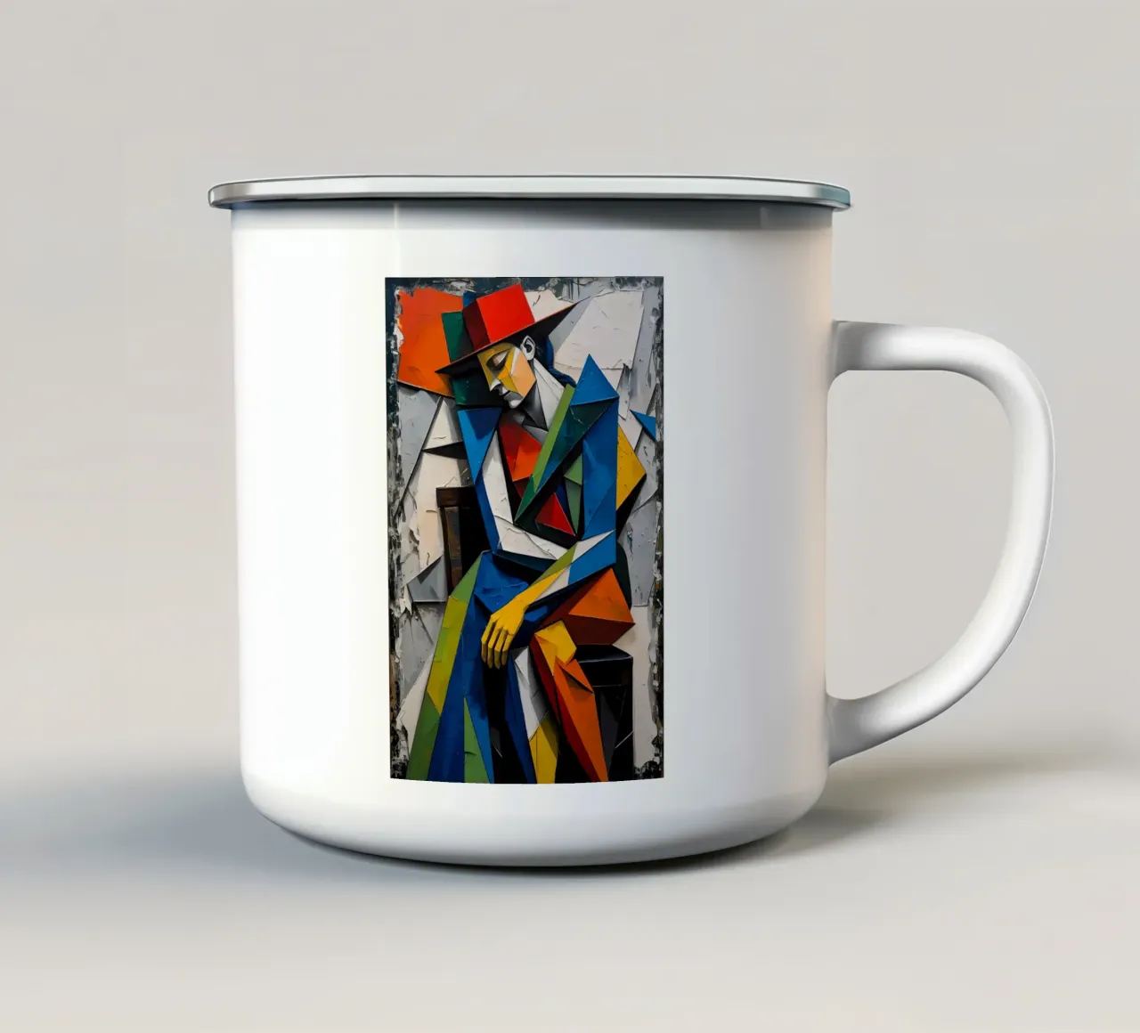 Geometical Abstract Shapes tazza in smalto da Jeff Studio