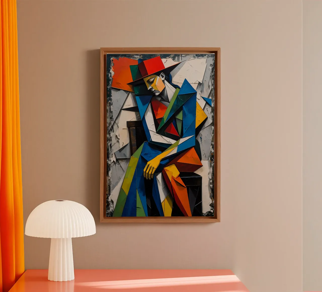 Geometical Abstract Shapes tela con Cornice a cassetta da Jeff Studio