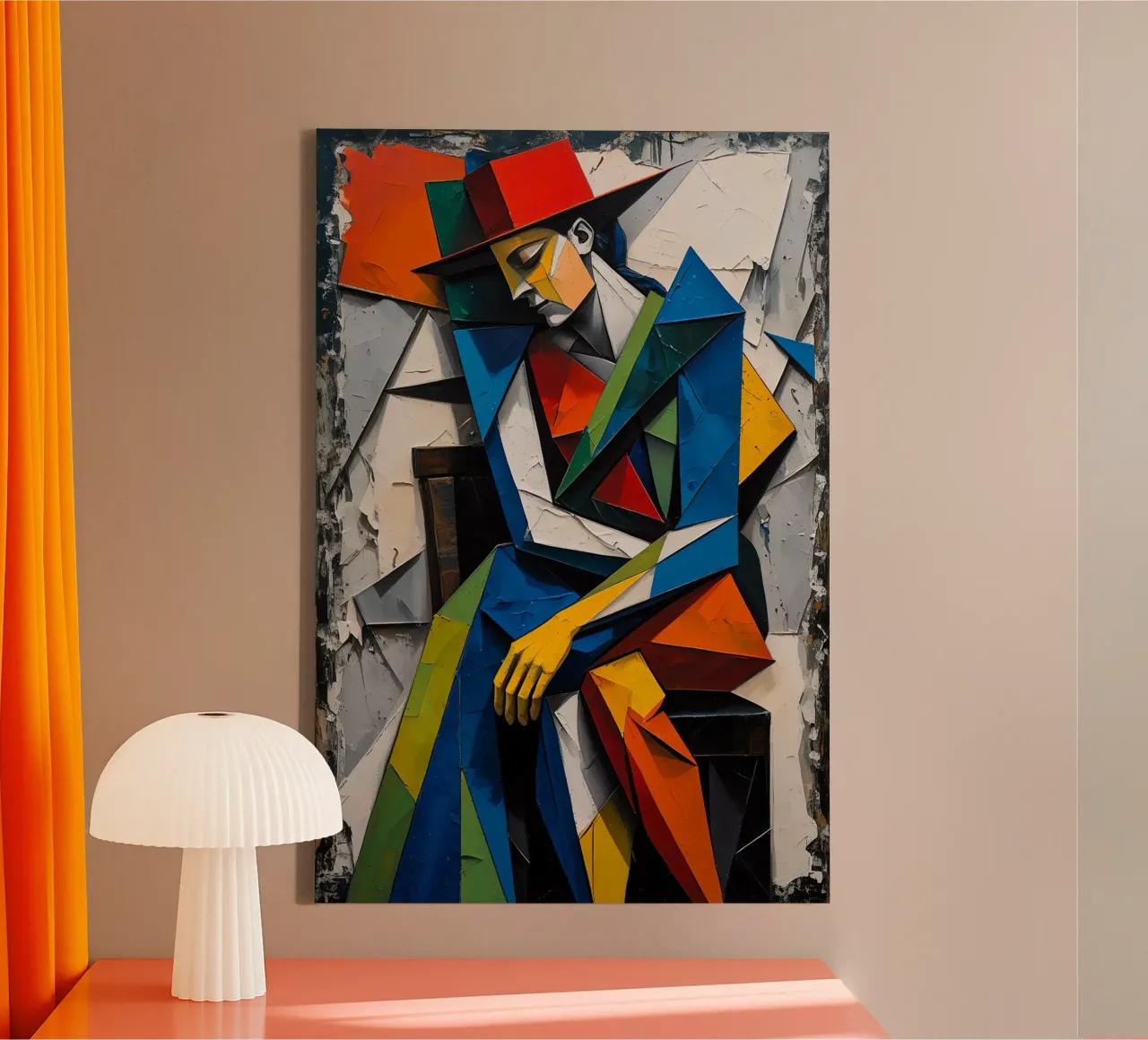 Geometical Abstract Shapes tela con Cornice a cassetta da Jeff Studio