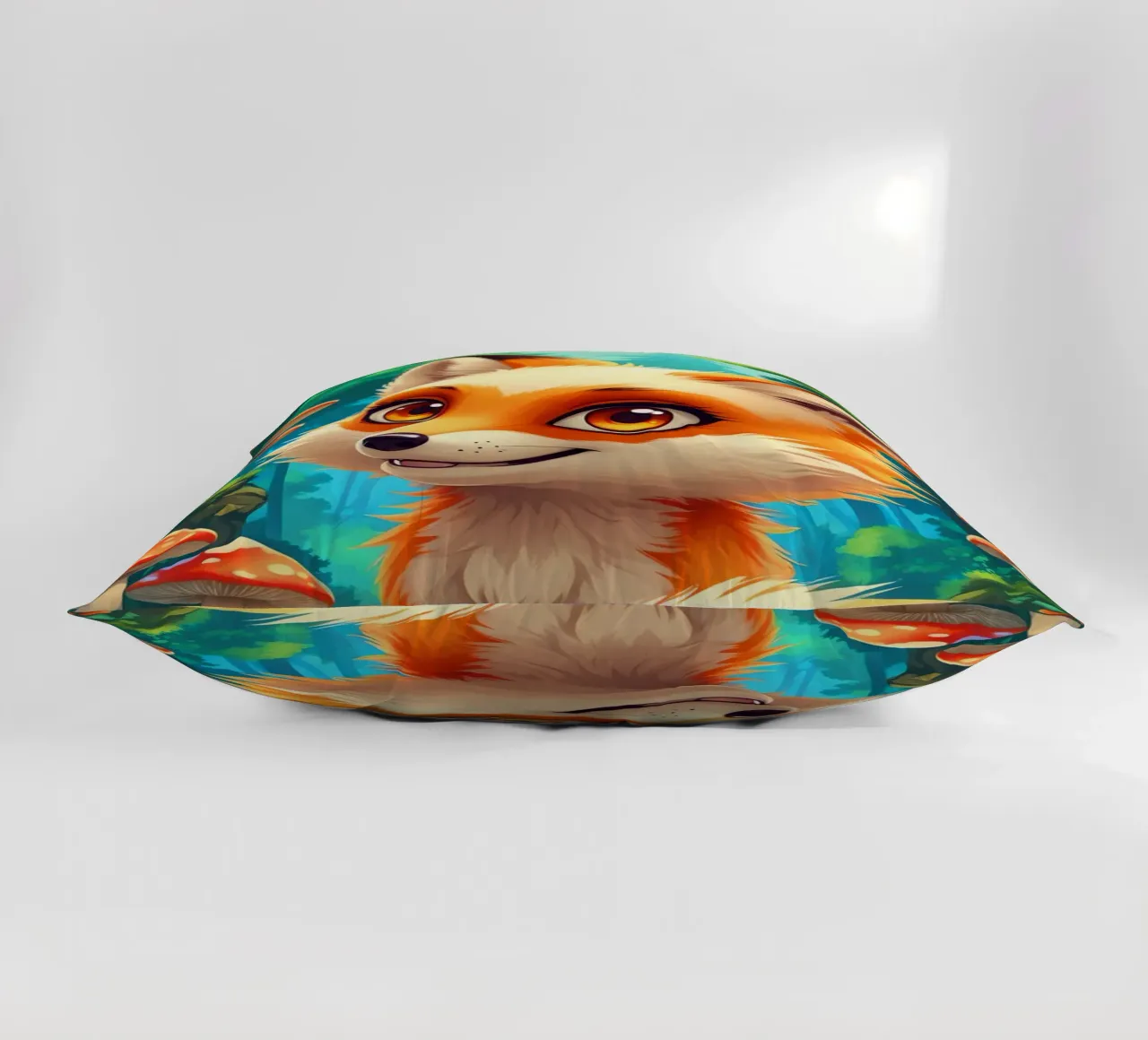 Fox in a Beautiful Forest cuscino da Jeff Studio