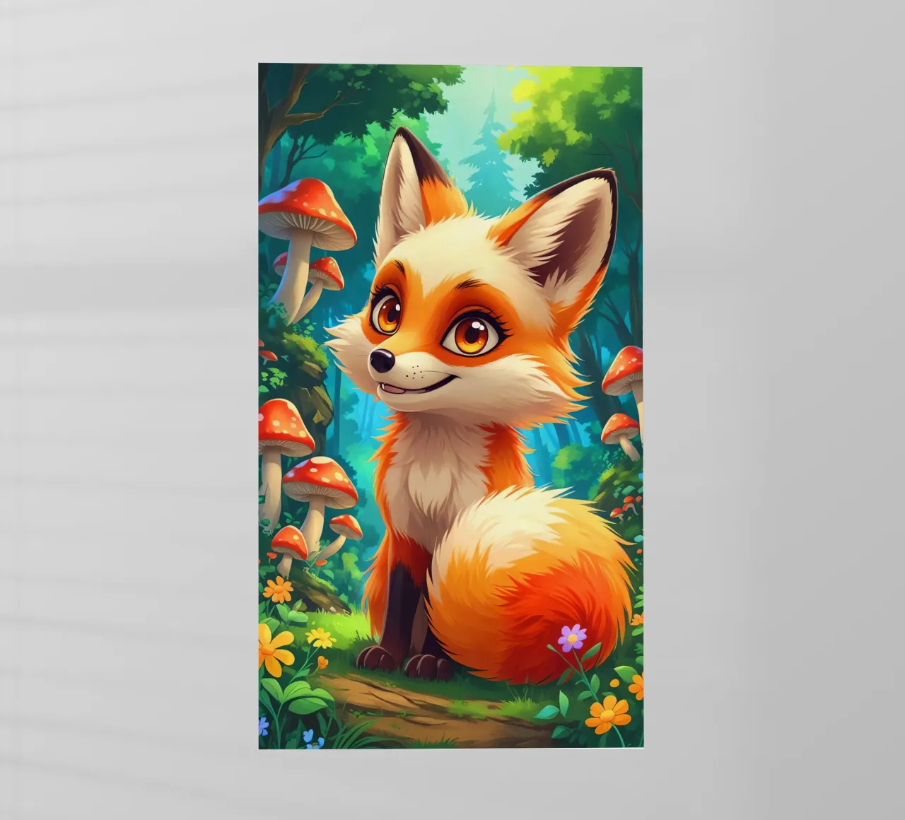Fox in a Beautiful Forest pellicola backlit da Jeff Studio