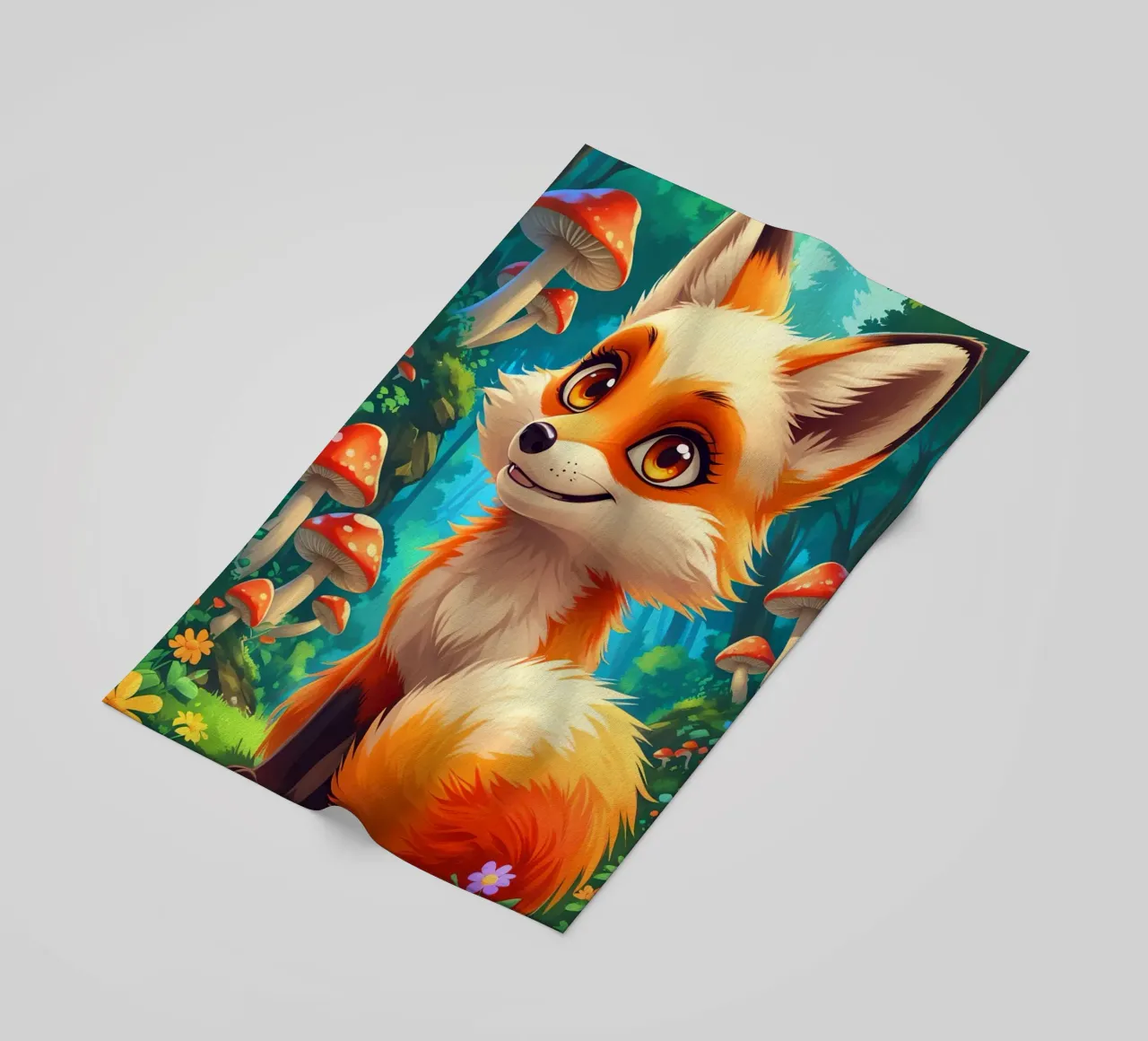 Fox in a Beautiful Forest telo mare da Jeff Studio