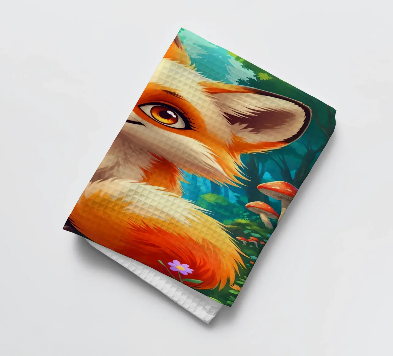 Fox in a Beautiful Forest canovaccio da cucina da Jeff Studio