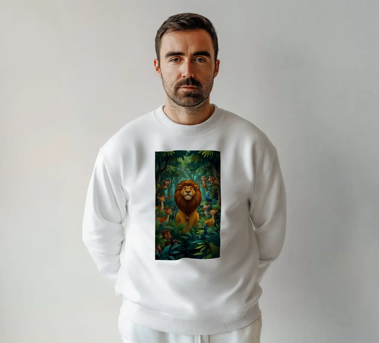 Lion in a Beautiful Forest felpa da Jeff Studio