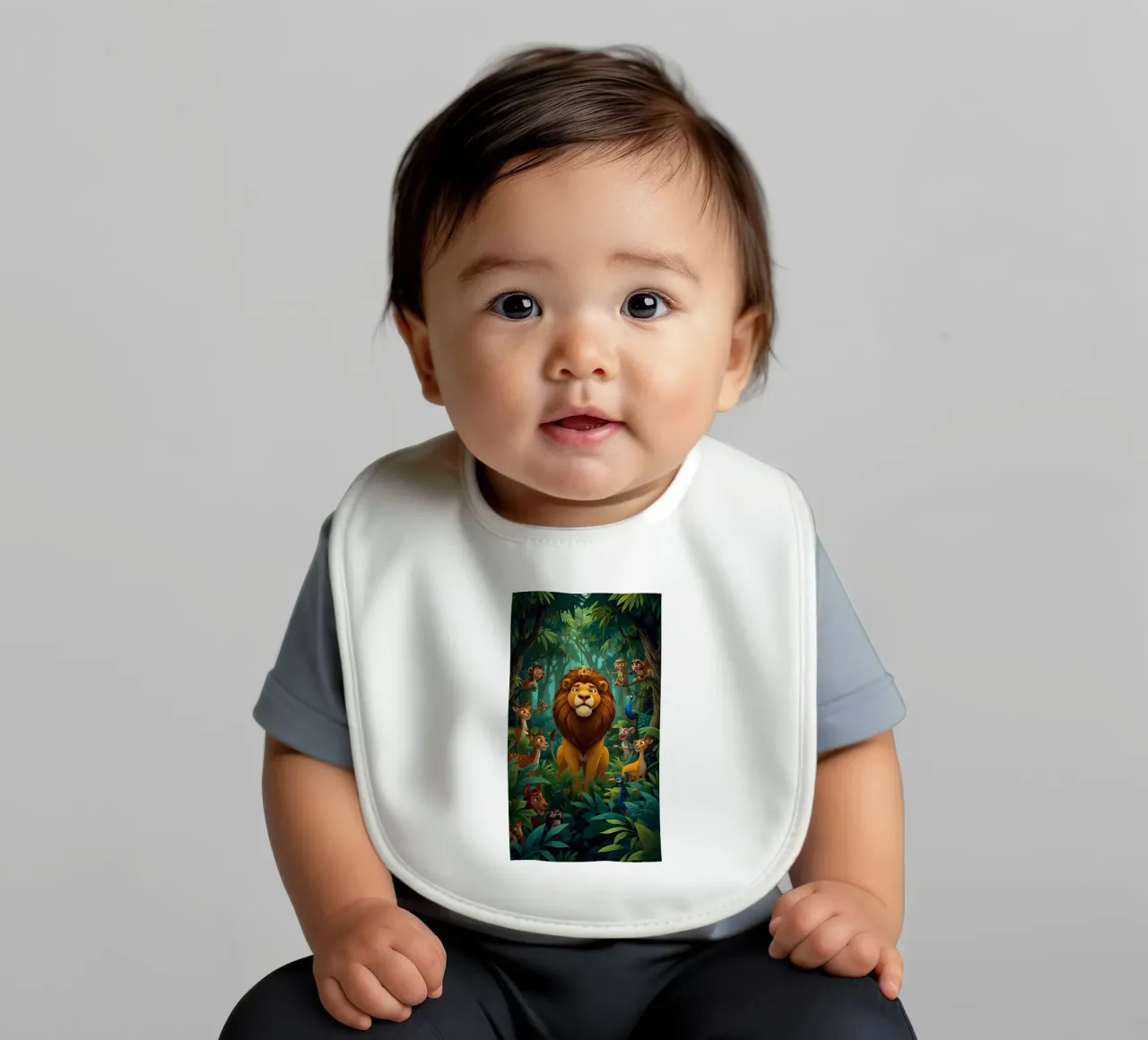 Lion in a Beautiful Forest bavaglino da Jeff Studio