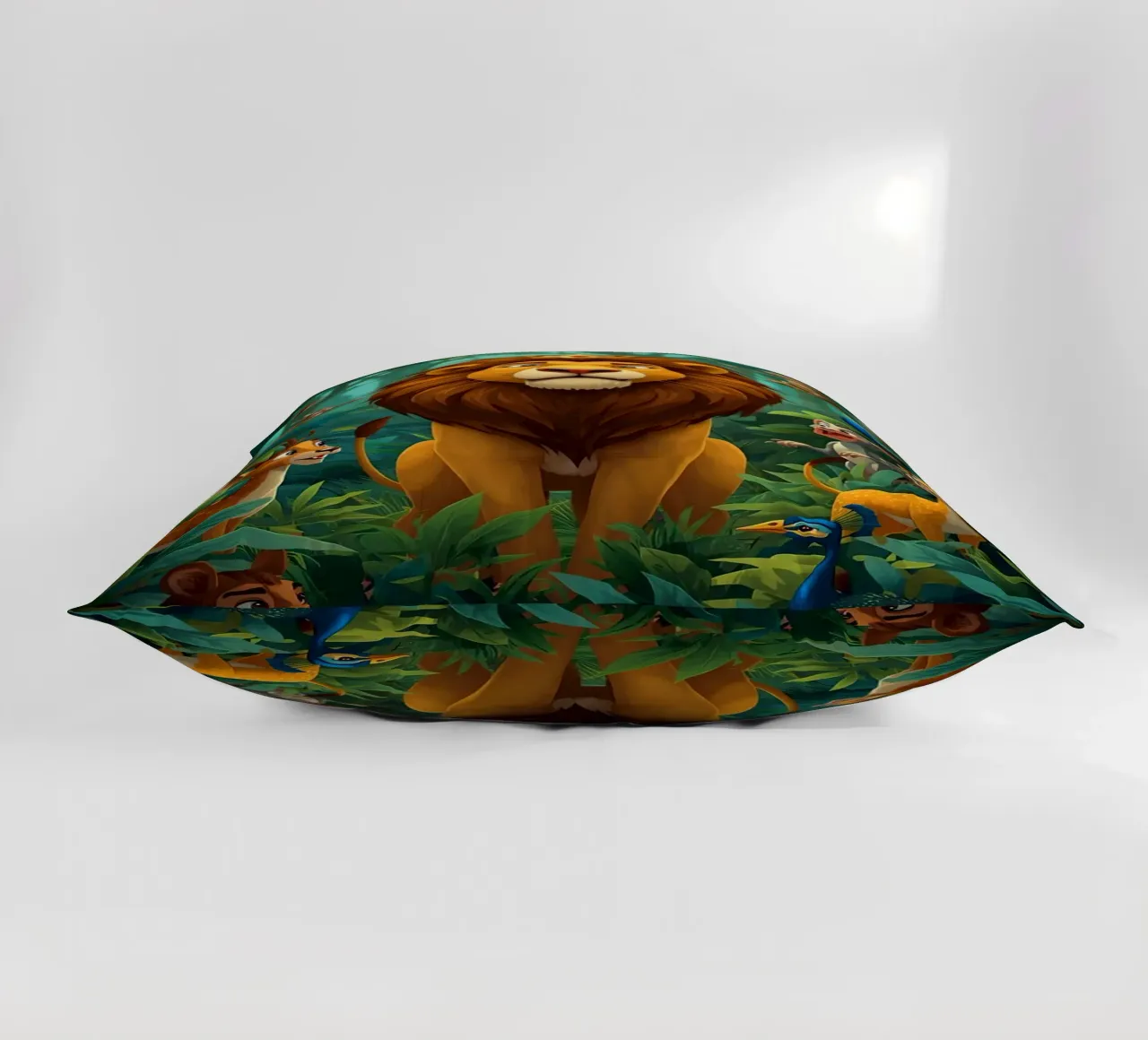 Lion in a Beautiful Forest cuscino da Jeff Studio
