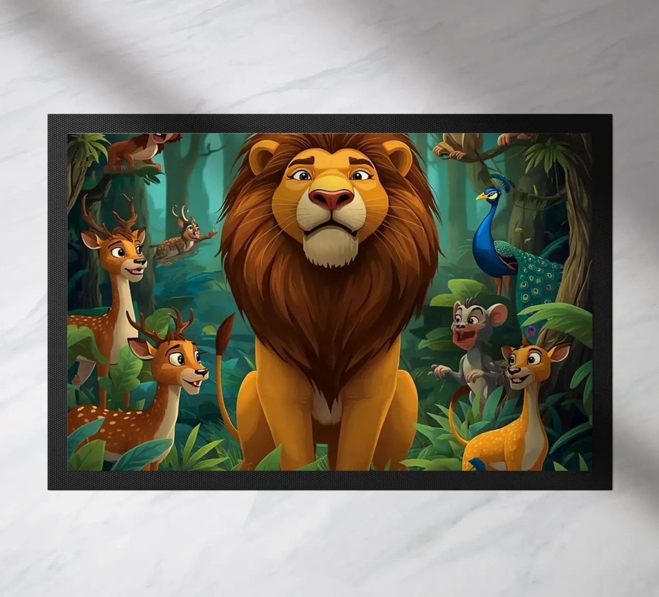 Lion in a Beautiful Forest zerbino da Jeff Studio