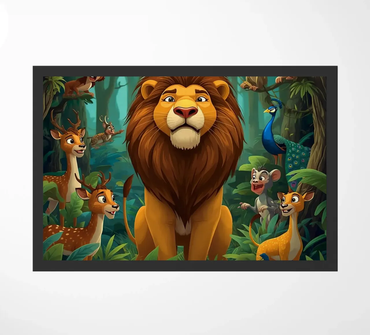 Lion in a Beautiful Forest zerbino da Jeff Studio