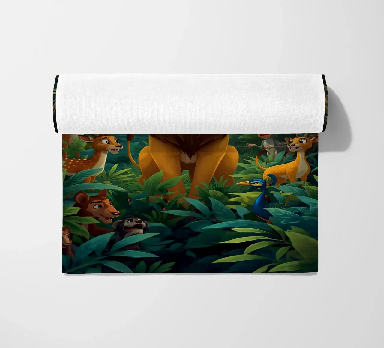 Lion in a Beautiful Forest telo mare da Jeff Studio