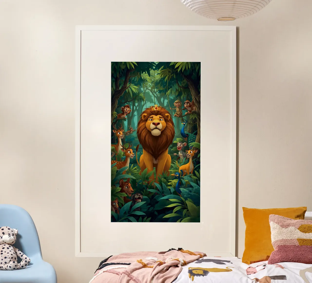 Lion in a Beautiful Forest poster da Jeff Studio