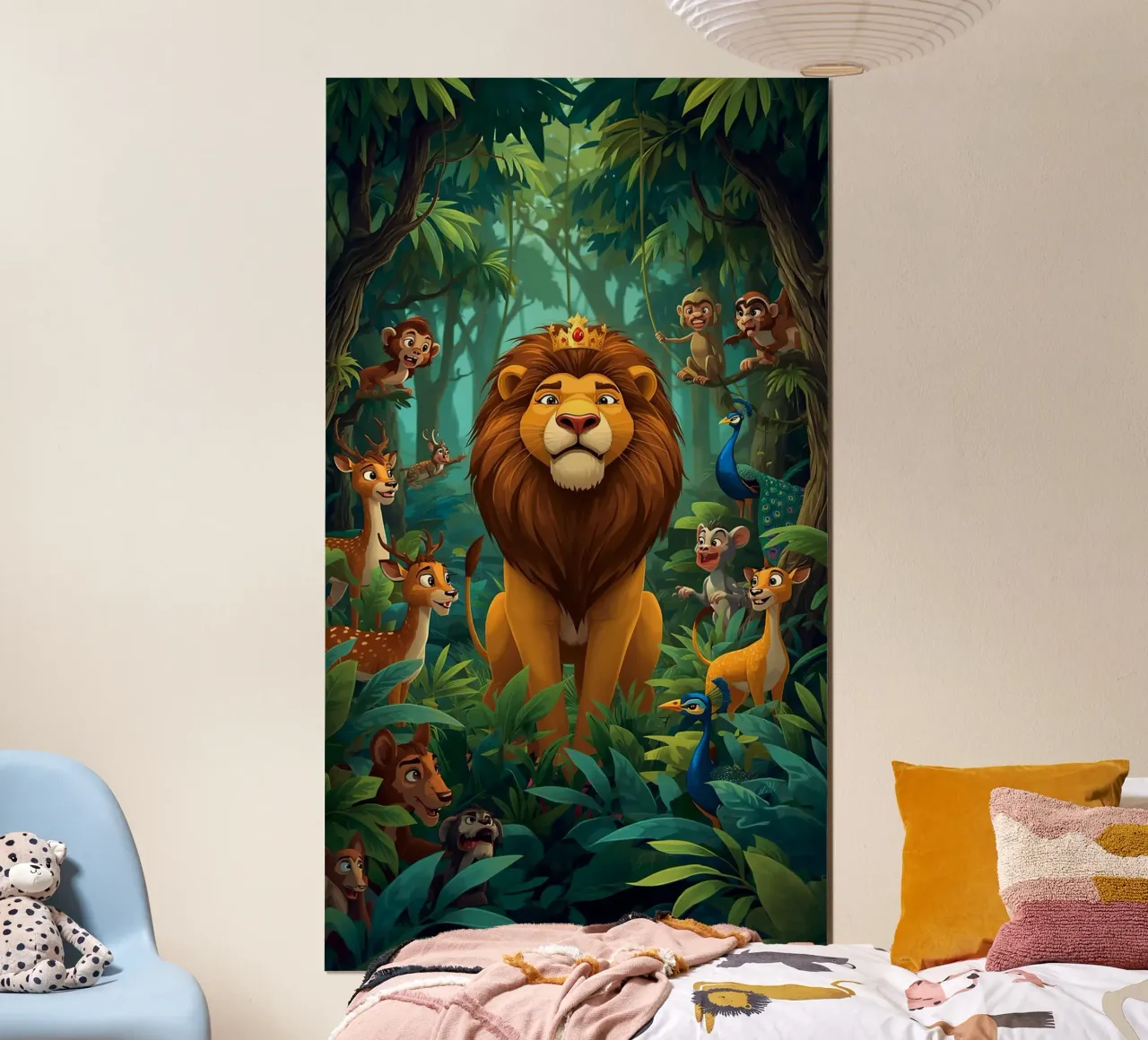 Lion in a Beautiful Forest poster da Jeff Studio