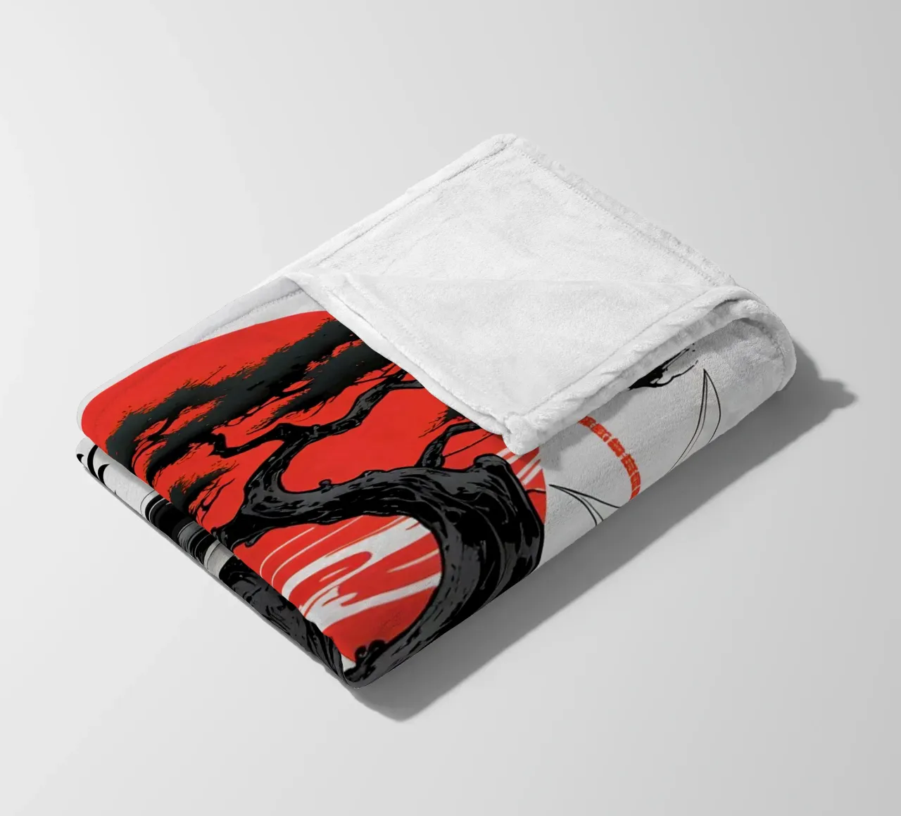 Japanese Style Crane and Tree coperta in pile da Jeff Studio